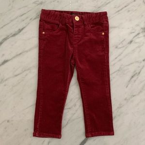 Zara Girl Corduroy Burgundy Jeans